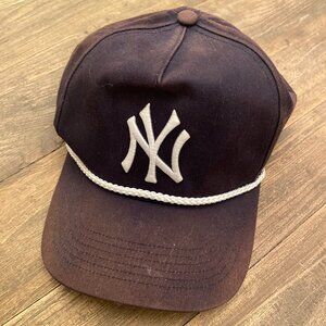 New York Yankees MLB Baseball 47 Brand Snapback Hat Faded Patina OS Rope Accent